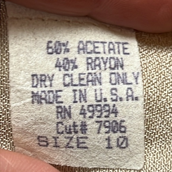 Women’s vintage acetate and rayon skirt 10 made in USA 🇺🇸 mini pull on elastic - Picture 5 of 5